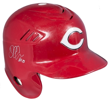 2012 Didi Gregorius Game Used and Signed Cincinnati Reds Batting Helmet (MLB Authenticated, Reds LOA & Beckett)